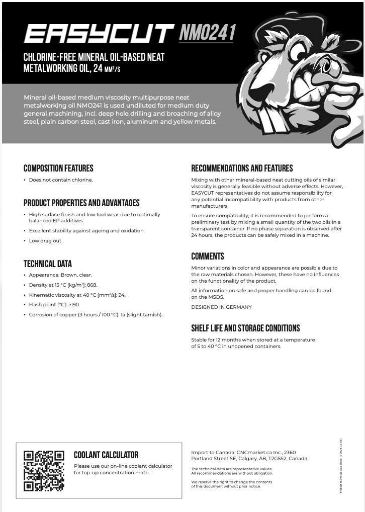NMO241 Product Information Data Sheet
