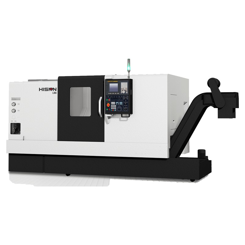 Hision LB8-L Box Way CNC Lathe, 8-10" Chuck, Long Bed