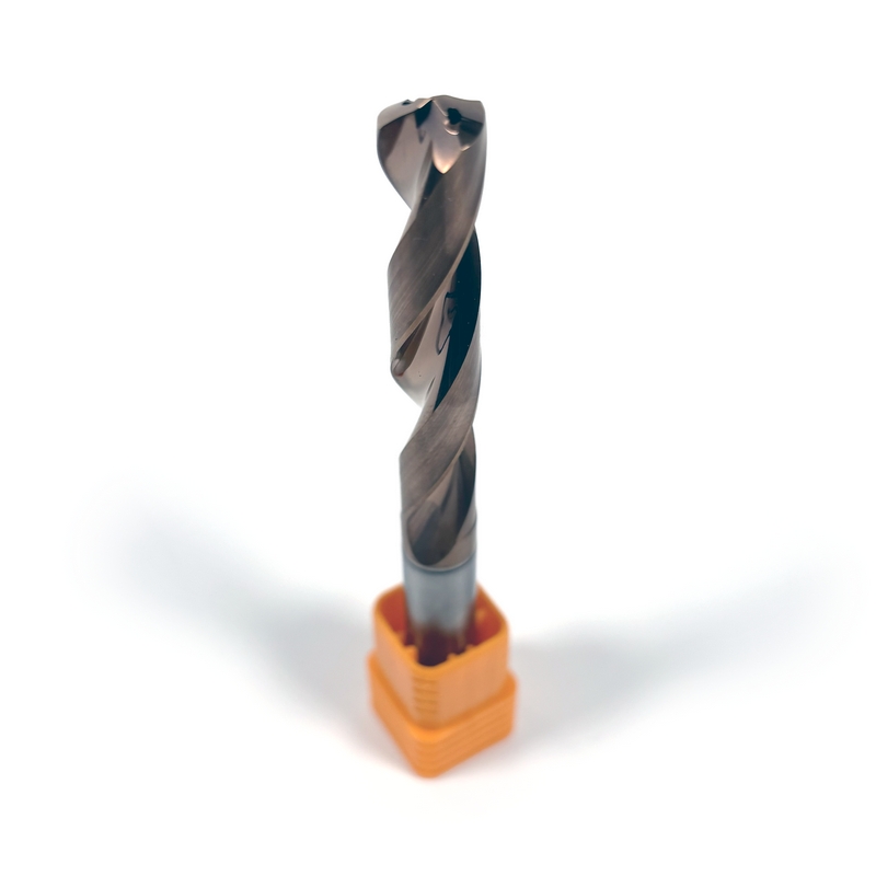 10mm Carbide Drill, 2 flutes, 5xD, Through Tool Coolant - 140°, 49mm LOC, Coated
