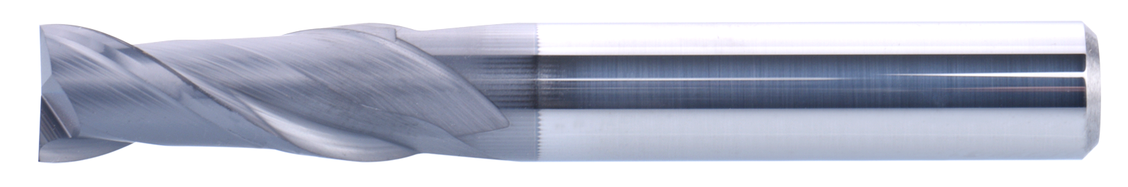 1 mm Carbide End Mill, 2 Flutes, Flat, Standard length, For P, M, K materials, AlCrN coated, LOC 3 mm