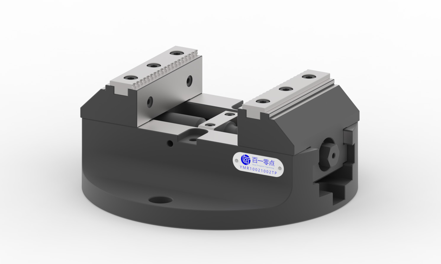 5-axis self-centering vise, rotary ready, jaw W - 100 mm, body D - 210 mm, jaw type 2