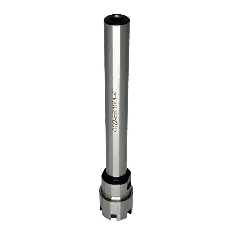 ER16 Collet Chuck Adapter with mini nut, 1/2" Straight Shank, 4" Shank Length