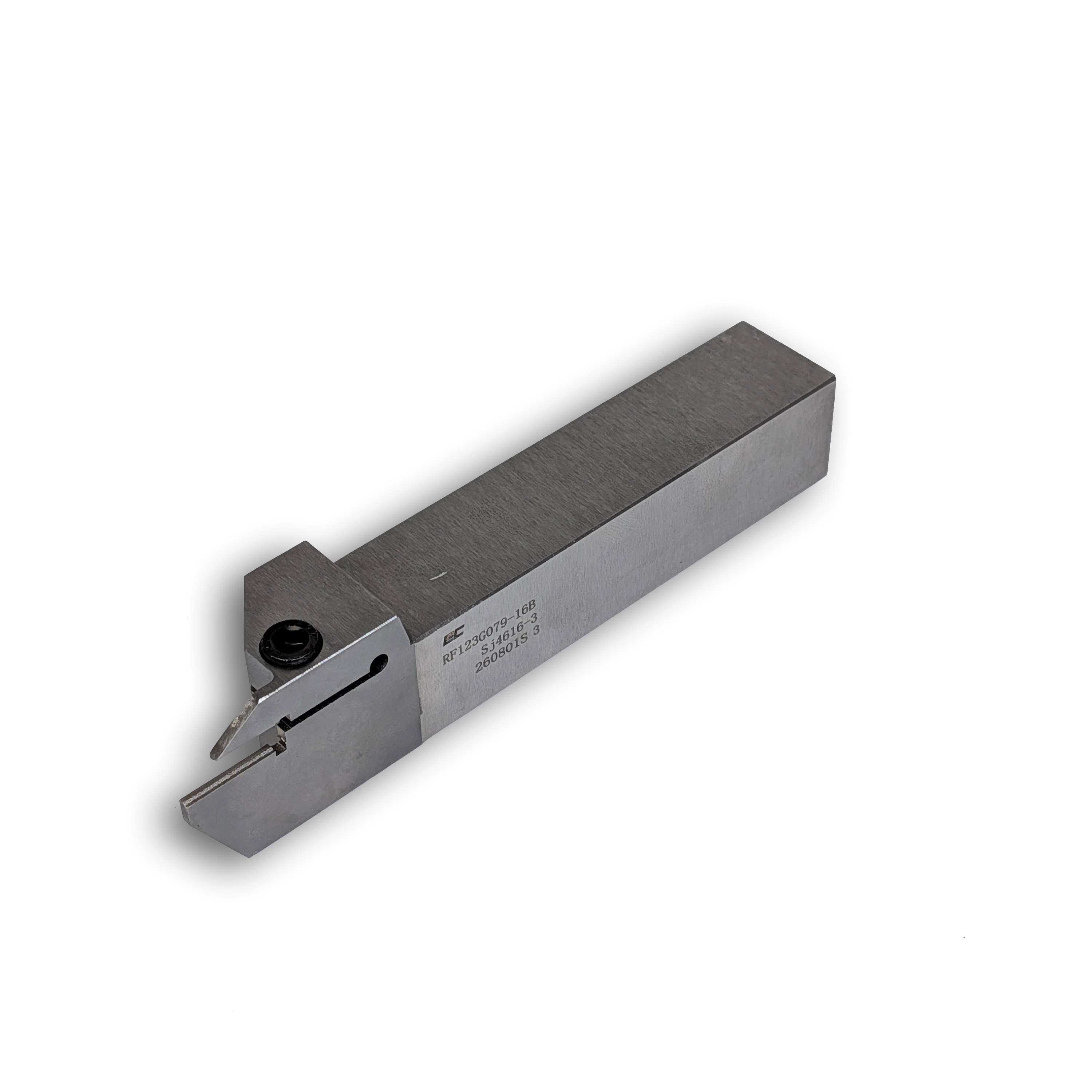 1" Square Indexable Grooving & Parting Toolholder, 3 mm Insert Width, Right Hand