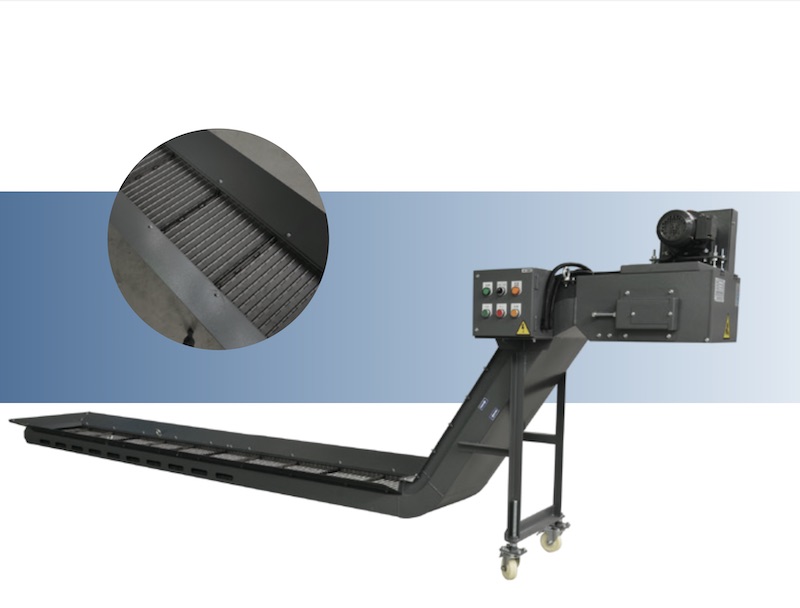 Chip conveyor, Belt type, Working lenght 2150 mm, width 320 mm, for OKUMA LB3000