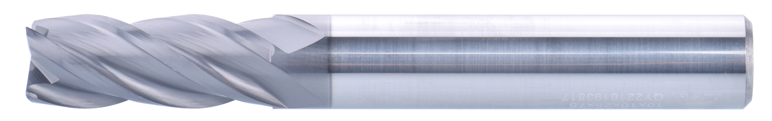 14 mm Carbide End Mill, 4 Flutes, Flat, Standard length, For P, M, K materials, AlCrN coated, Helix angle 35 degree / 38 degree, LOC 34 mm