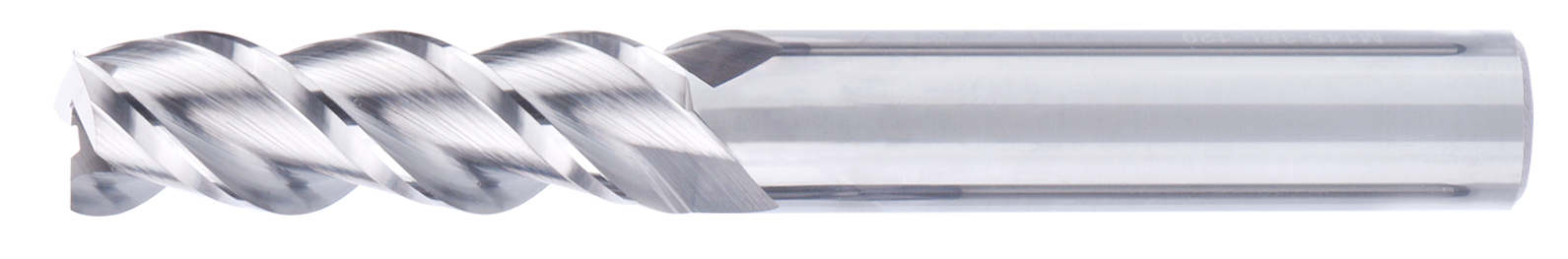 20 mm Carbide End Mill, 3 Flutes, Flat, Long, For N materials, Uncoated, Helix angle 45 degree, LOC 70 mm