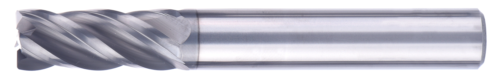 8 mm, 1 mm Chamfer Carbide End Mill, 4 Flutes, Radius, Long, For P, M, K materials, AlCrN coated, Helix angle 35 degree / 38 degree, LOC 20 mm