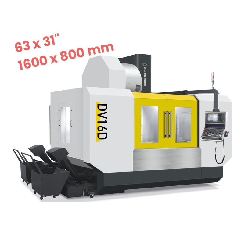 Bumblebee DV16D, 63" x 31" (1600 x 800mm) 50-Taper CNC Vertical Machining Center