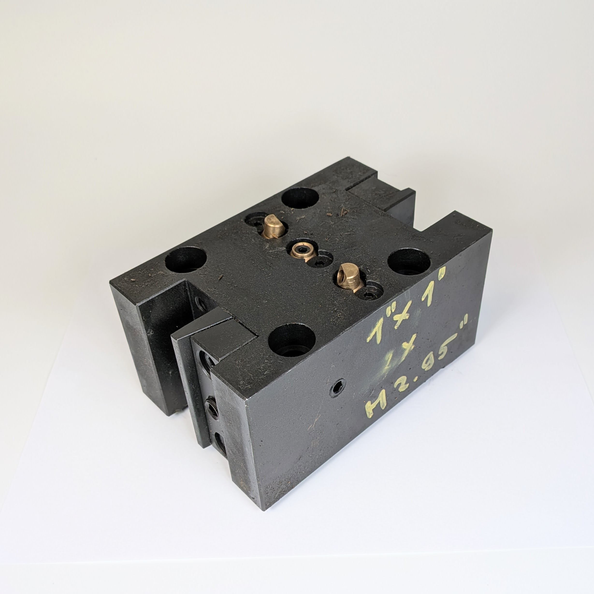 1" Square Twin OD Turning Tool Block, BMT65, 2.95" Overall Height - Showroom Unit