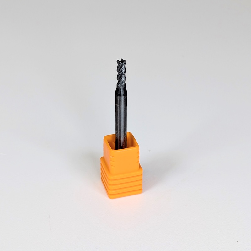 3mm Carbide End Mill, 4 Flutes, Bull Nose - R0.5mm, 8mm LOC, AlCrN Coated