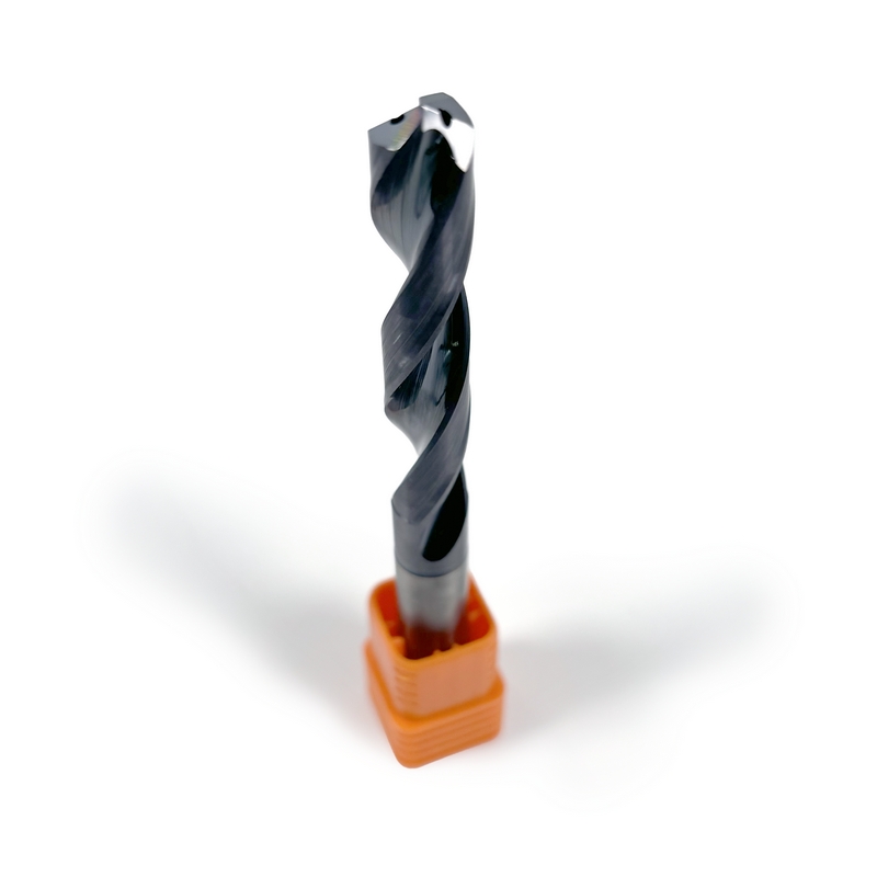 10mm Carbide Drill, 2 flutes, 5xD, Through Tool Coolant - 140°, 49mm LOC, Coated