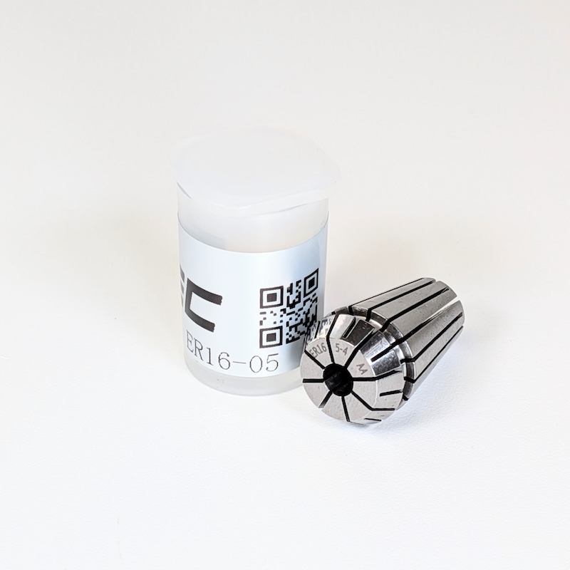 5 mm ER16 Collet, clamping range 5 - 4 mm, Runout 0.01 mm