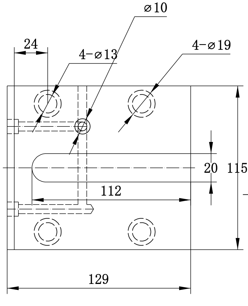 2" Dia. Boring Bar Block, BOT 66 x 90 mm